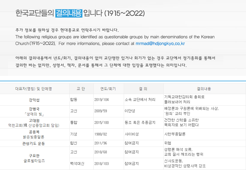 (헌대종교) 한국교단 이단결의 (2022년도) - 최신 글.png